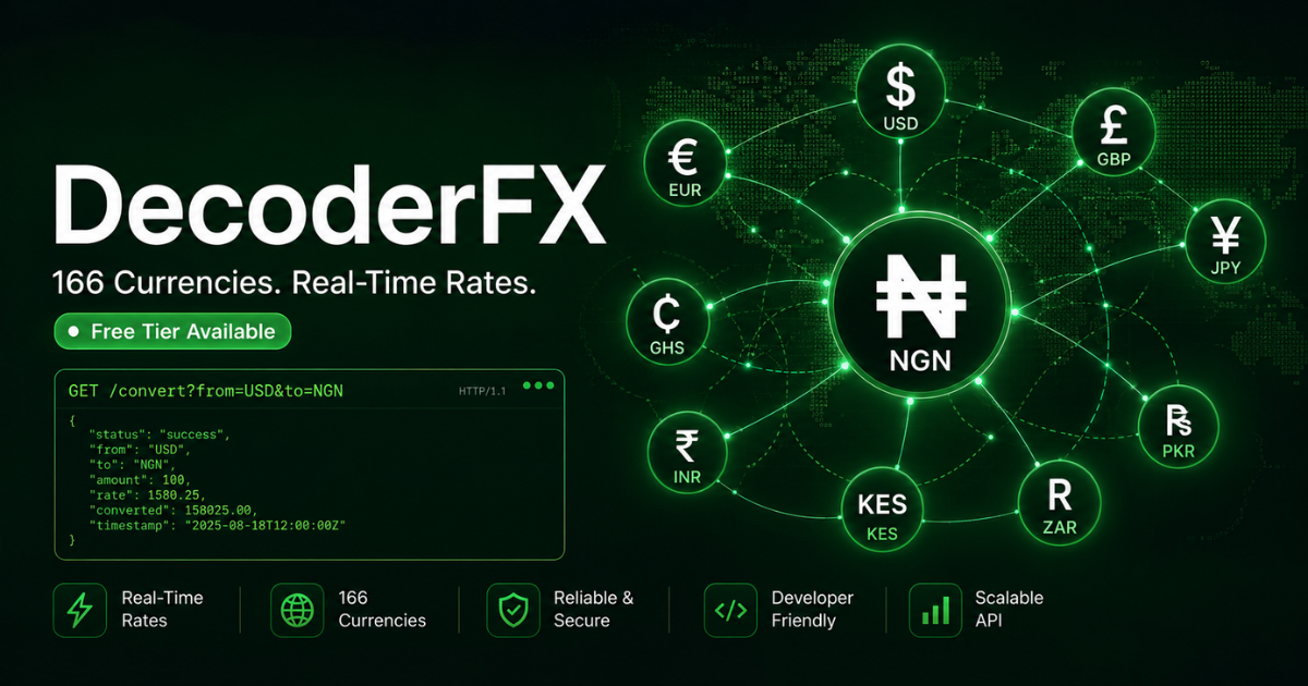 Best Currency API for Developers — 166 Currencies, Free Tier Available